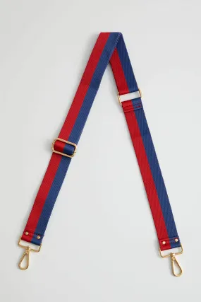 1.5" Wide Navy/Red Stripe Strap