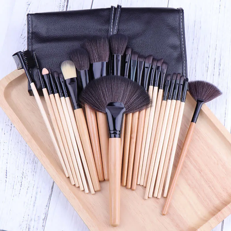 24 Makeup Brushes Set Portable Storage Bag