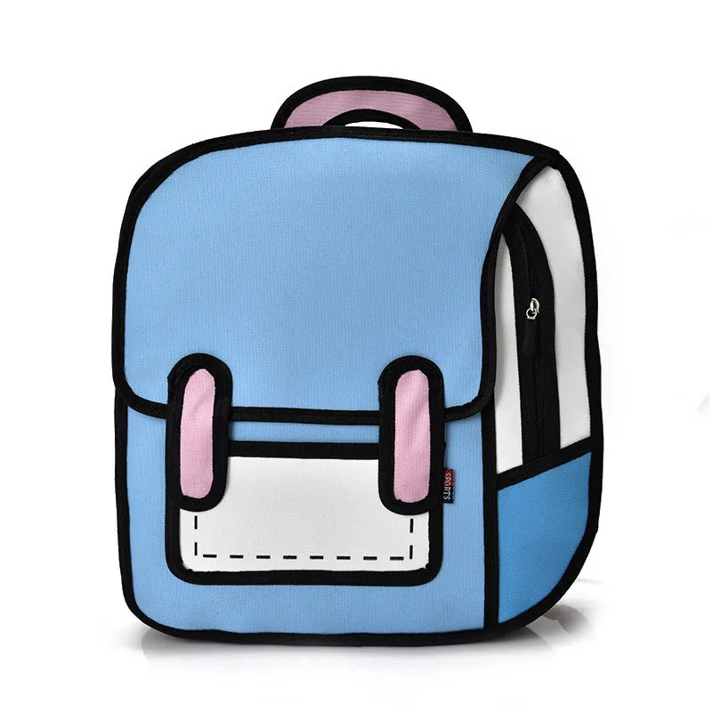 2D Cartoon Funny Backpack