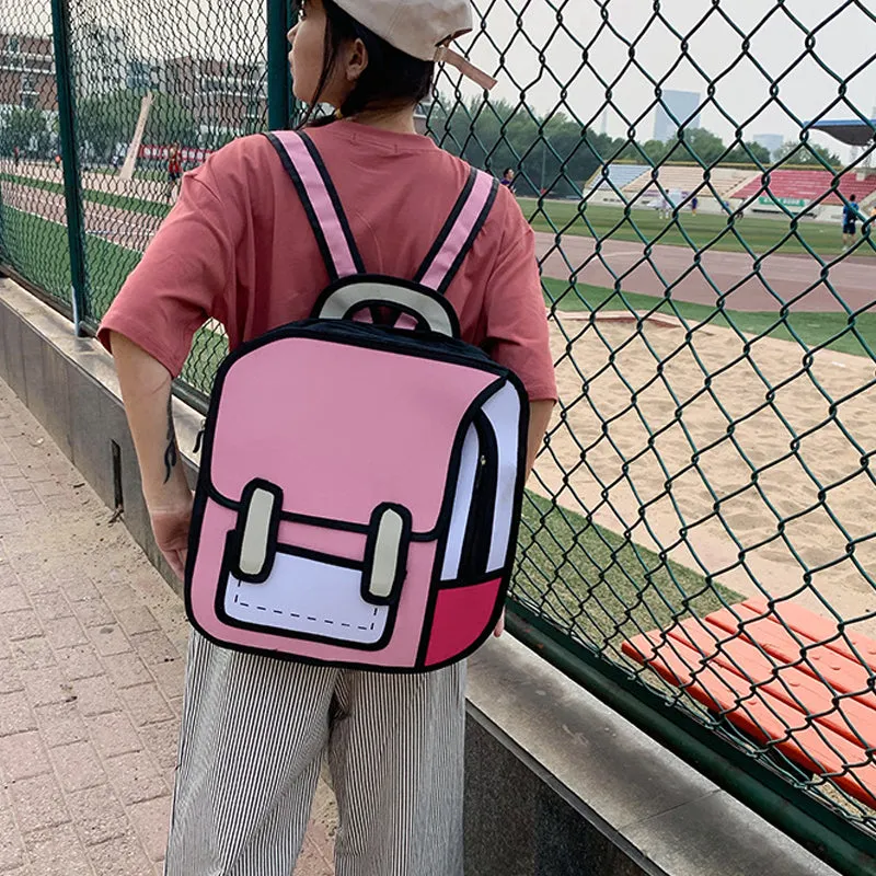 2D Cartoon Funny Backpack