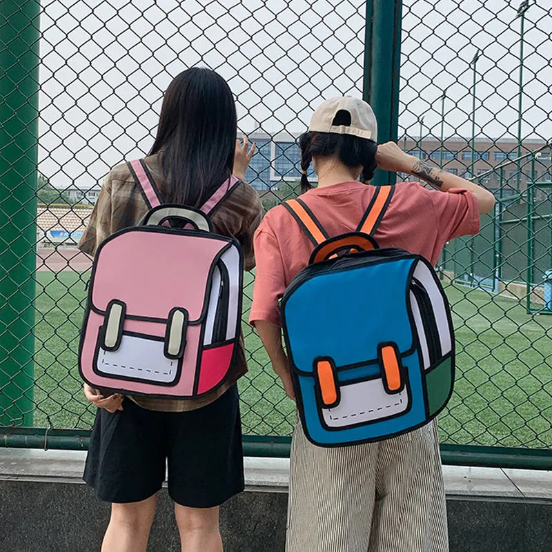 2D Cartoon Funny Backpack