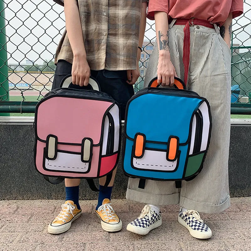 2D Cartoon Funny Backpack