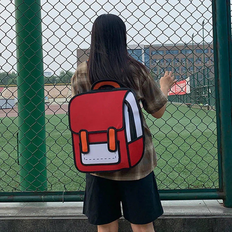 2D Cartoon Funny Backpack