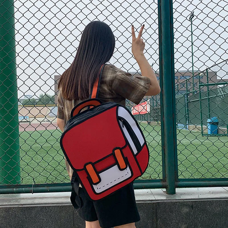 2D Cartoon Funny Backpack