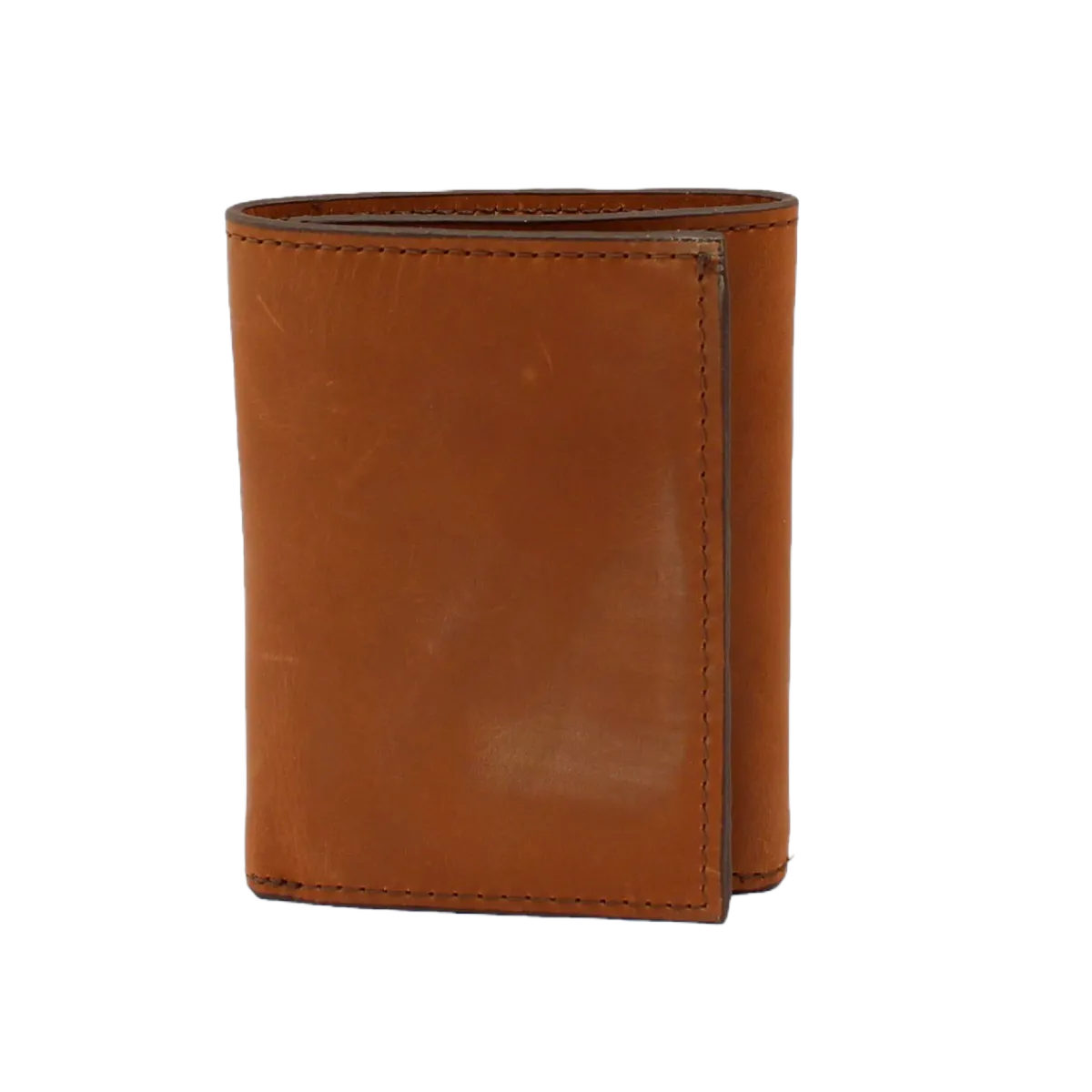 3D Men's Distressed Brown Leather Tri-fold Wallet DW634