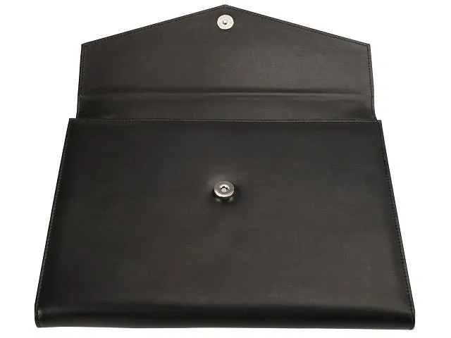 Adpel Ascot Leather A4 Stanford Tri Fold Folder | Black