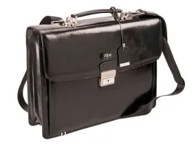 Adpel Fabio Leather Laptop Briefcase | Black