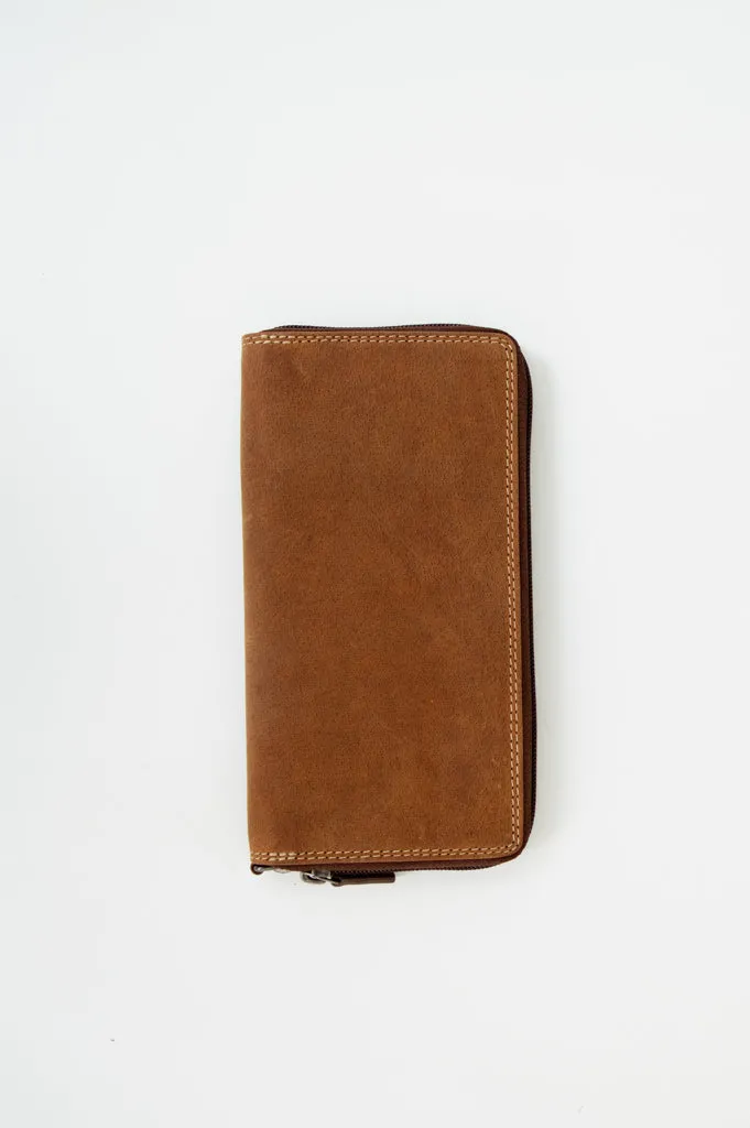 Adrian Klis 295 Single Zip Wallet, Buffalo Leather