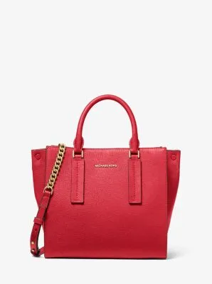 Alessa Medium Pebbled Leather Satchel