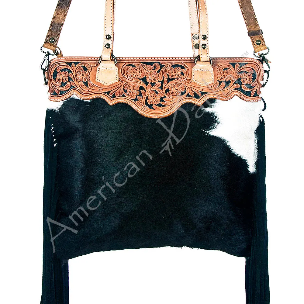 American Darling Black & White Cowhide