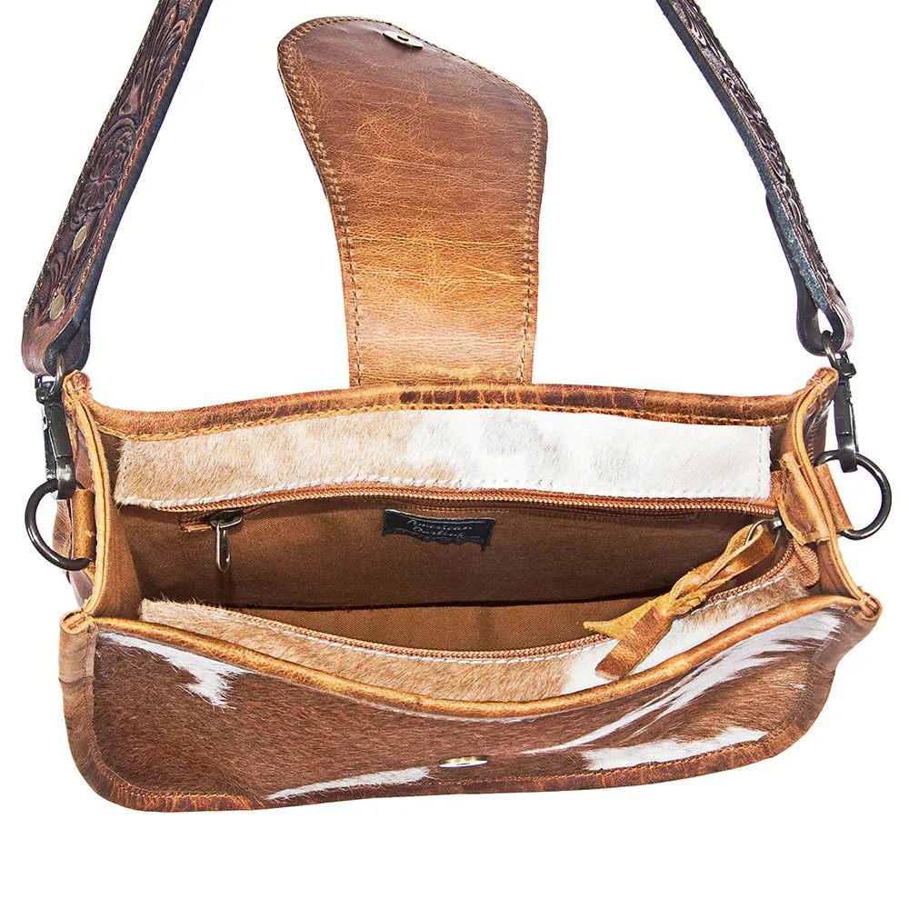 American Darling Brown Leather & Cowhide Bag