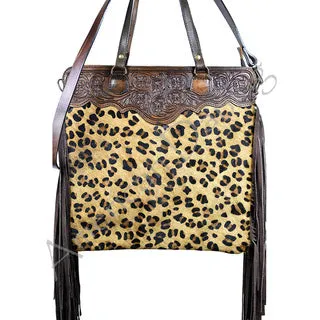 American Darling Cheetah Tooled Handbag