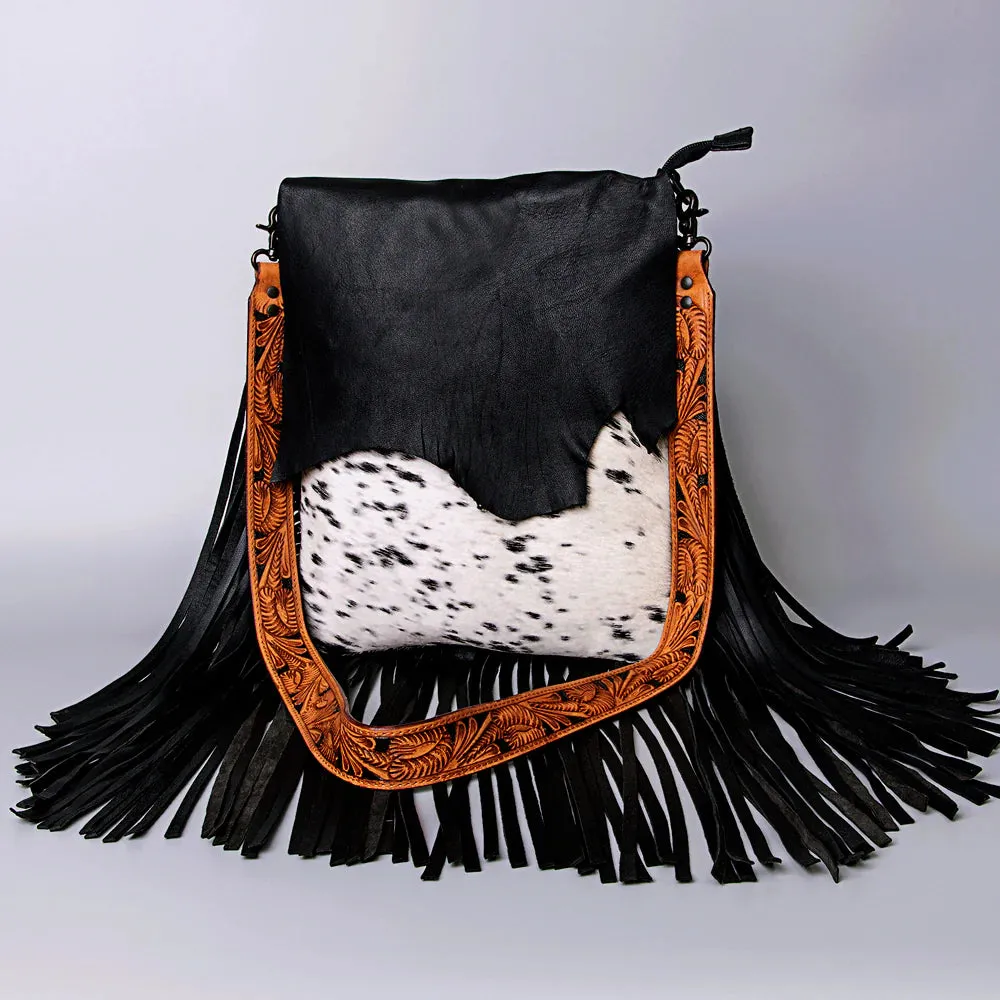 American Darling Conceal Carry Black/White Cowhide Bag