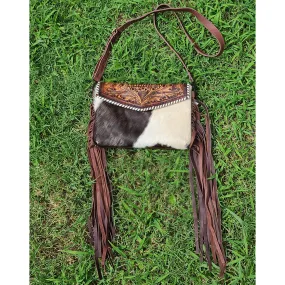 American Darling Cowhide Tooled Cross Body