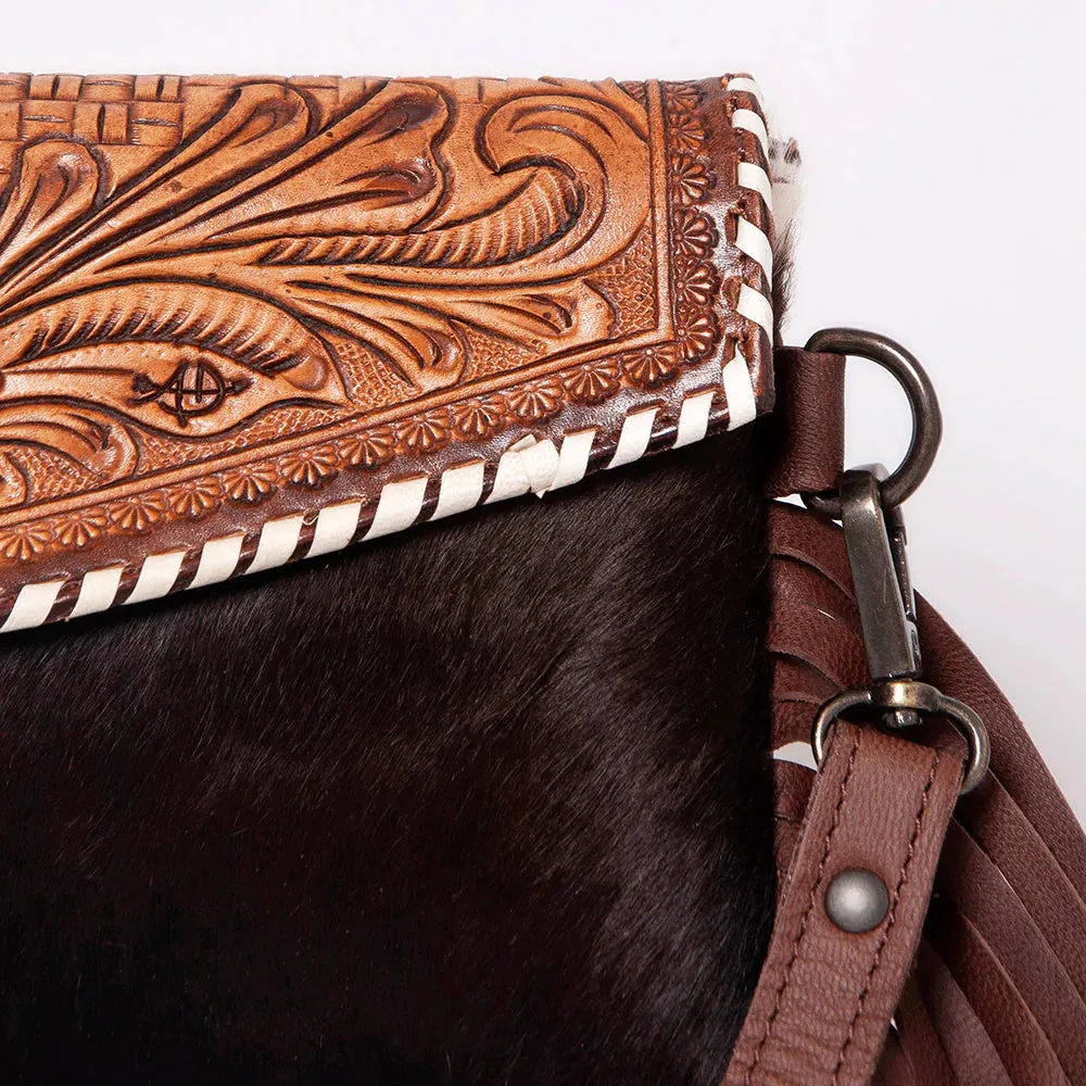 American Darling Cowhide Tooled Cross Body