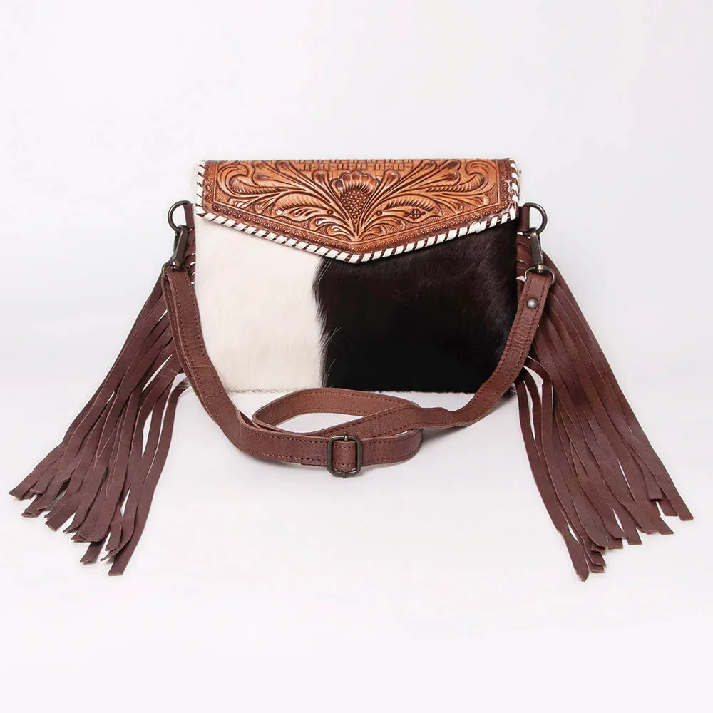 American Darling Cowhide Tooled Cross Body