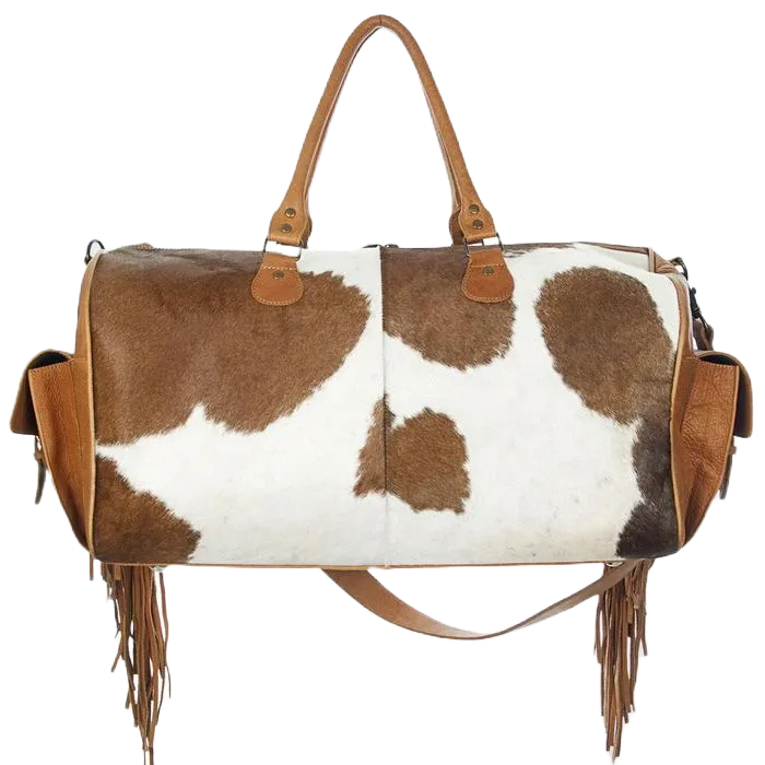 American Darling Cowhide with Leather Accent Duffle Bag ADBG608