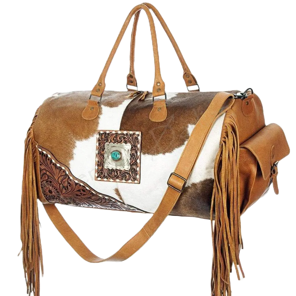 American Darling Cowhide with Leather Accent Duffle Bag ADBG608