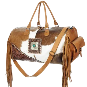 American Darling Cowhide with Leather Accent Duffle Bag ADBG608