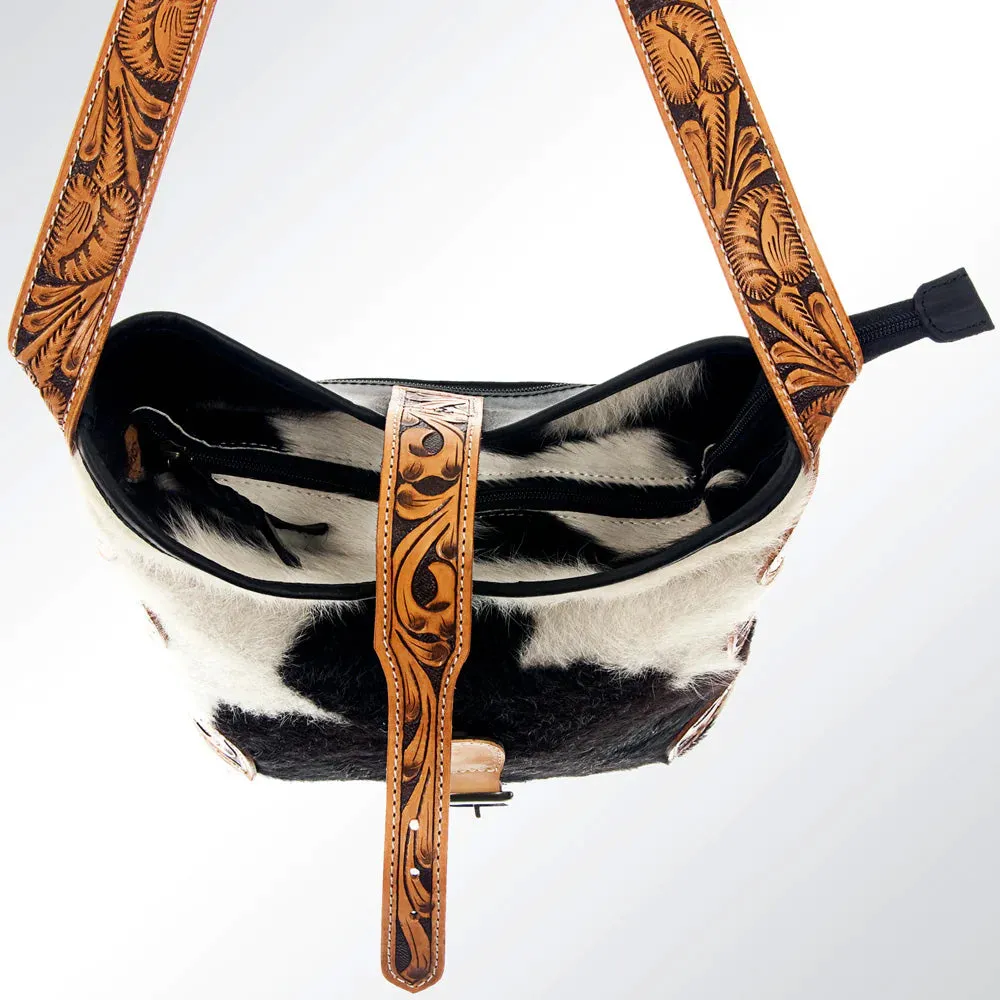 American Darling Cowhide/Tooled Leather Hobo Bag