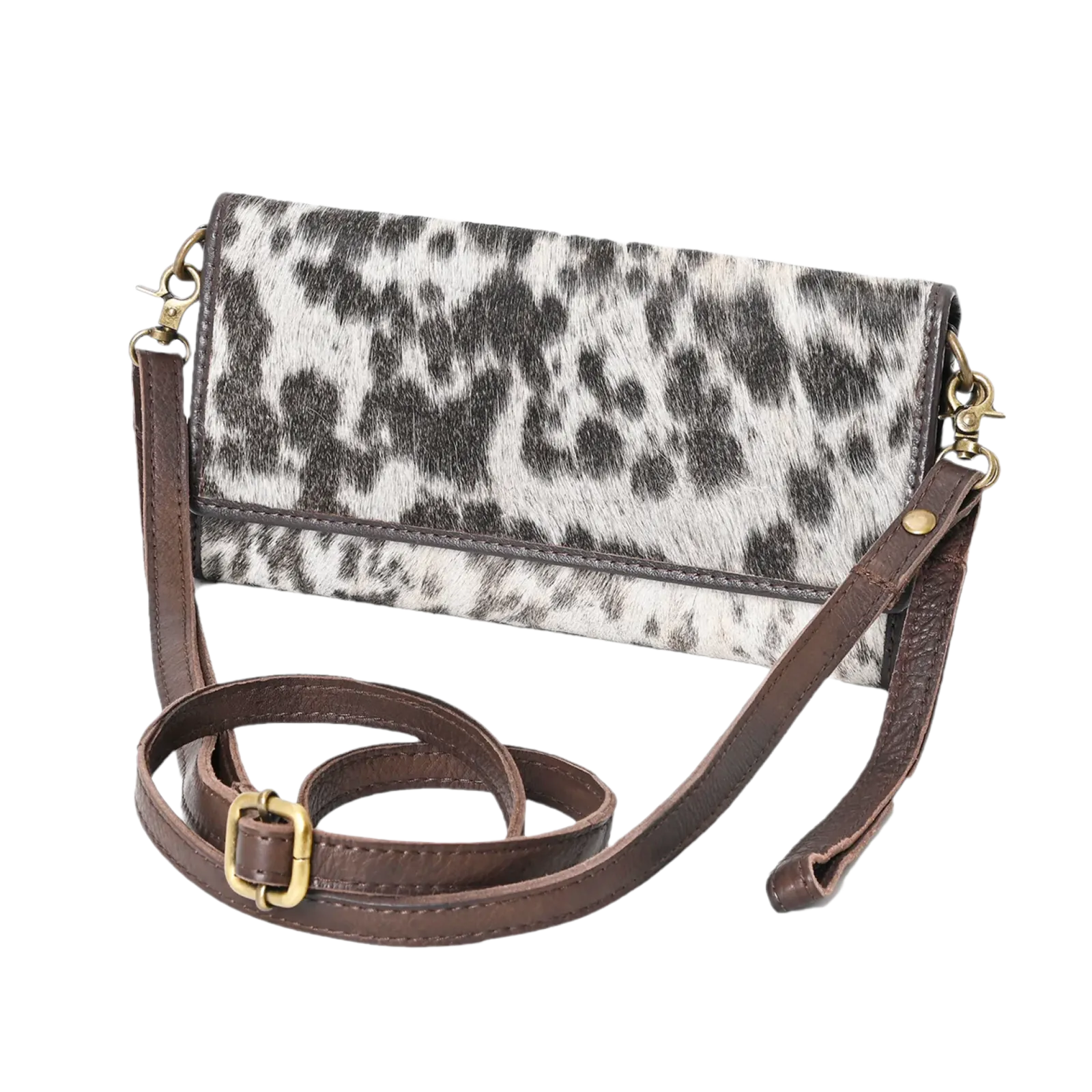 American Darling® Ladies Black & White Cowhide Purse ADBGM294D