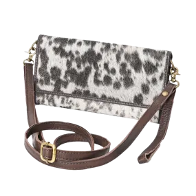 American Darling® Ladies Black & White Cowhide Purse ADBGM294D