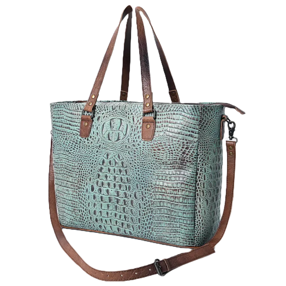 American Darling Ladies Turquoise Concealed Carry Tote Bag ADBG962