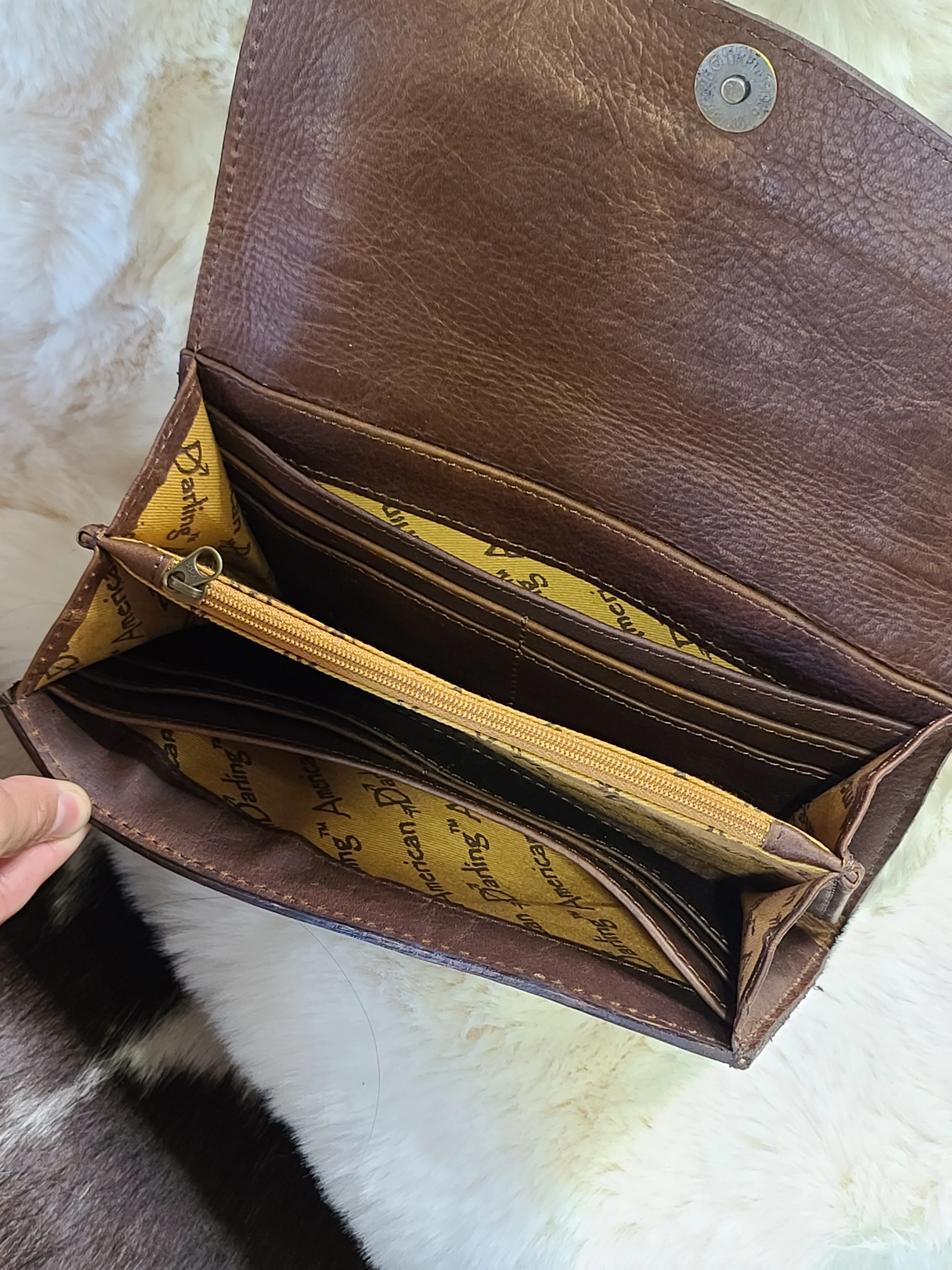 American Darling Turquoise Cowhide Purse