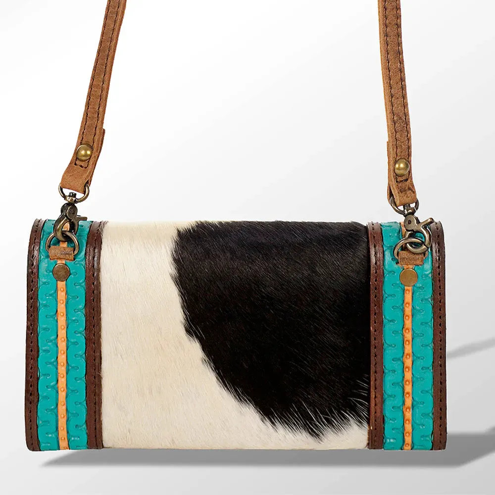 American Darling Turquoise Cowhide Purse