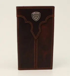 Ariat Center Bump Shield Brown Rodeo Wallet A3550002