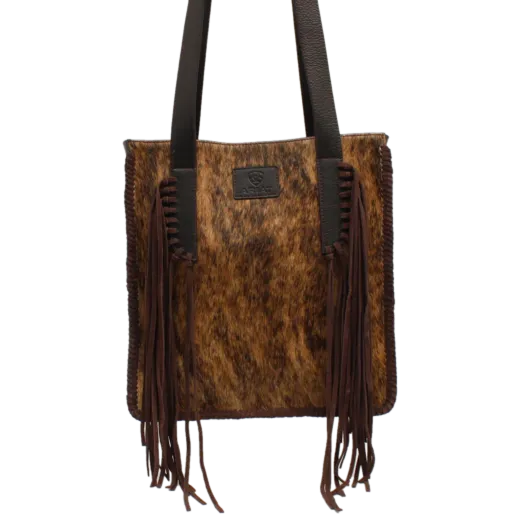 Ariat Ladies Cowhide Fringed Brown Scarlett Tote Bag A770006602