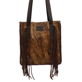 Ariat Ladies Cowhide Fringed Brown Scarlett Tote Bag A770006602