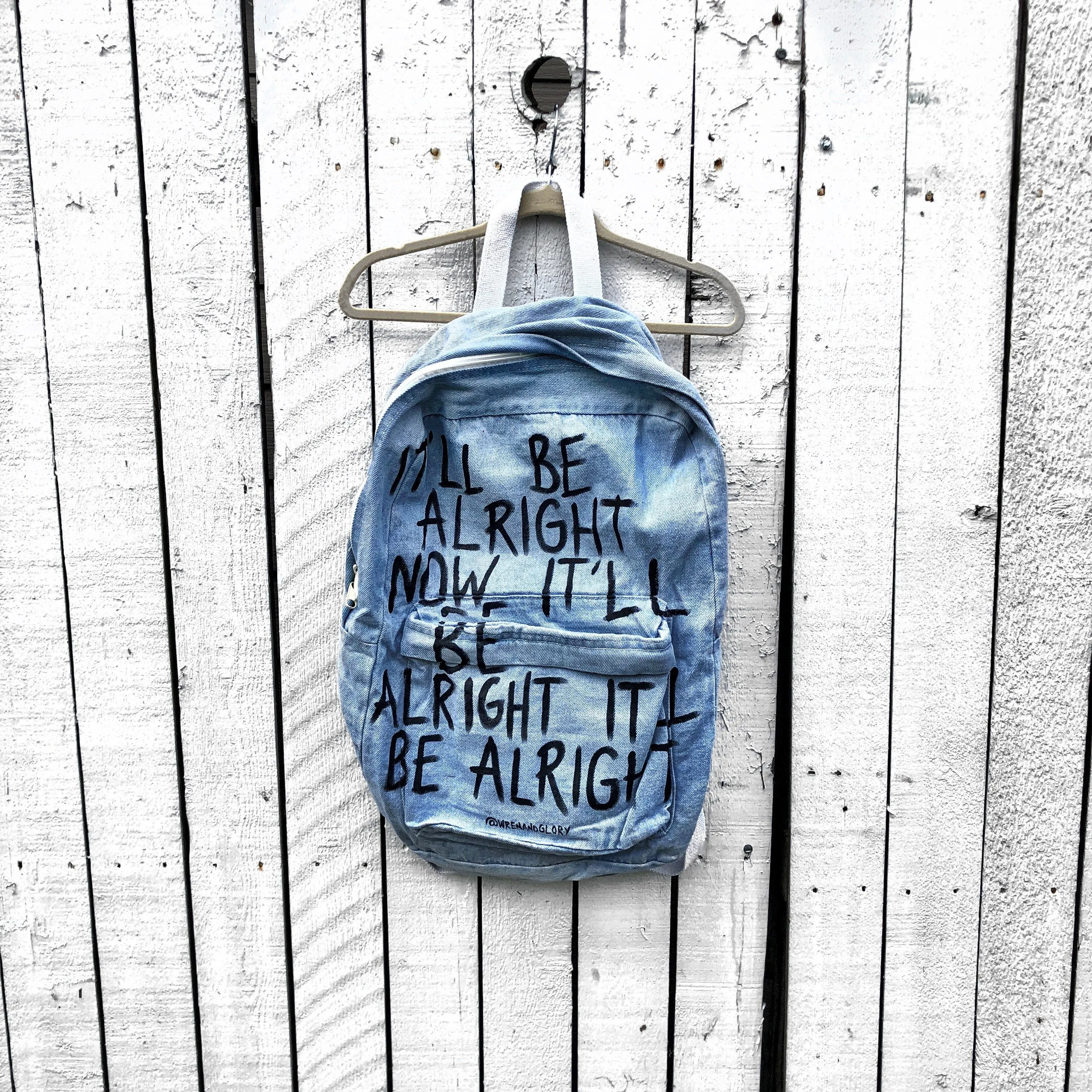 'ARIGHT ARIGHT' PAINTED BACKPACK