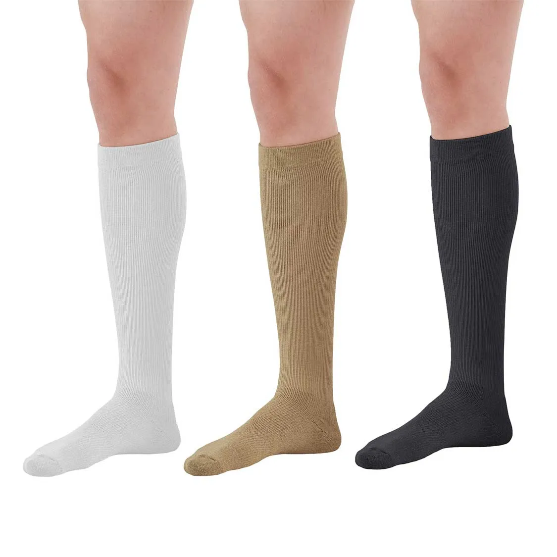 AW Styles 120 /125 /150 Coolmax Knee High Socks Variety Pack - 20-30 mmHg (3 Pack)