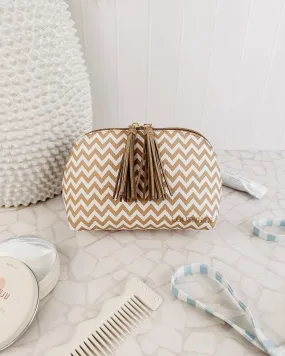 Baby Audrey in Chevron Camel