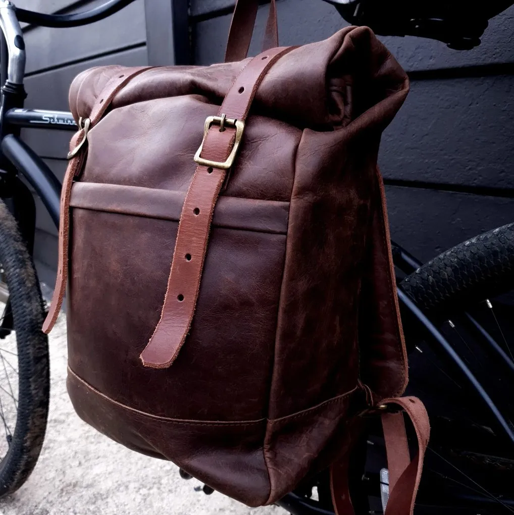 Bark And Mill Rolltop Backpack | Imbuia