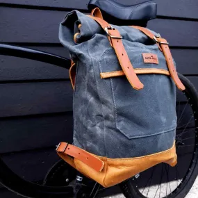 Bark And Mill Waxed Canvas Adventurer Rucksack | Atlantic