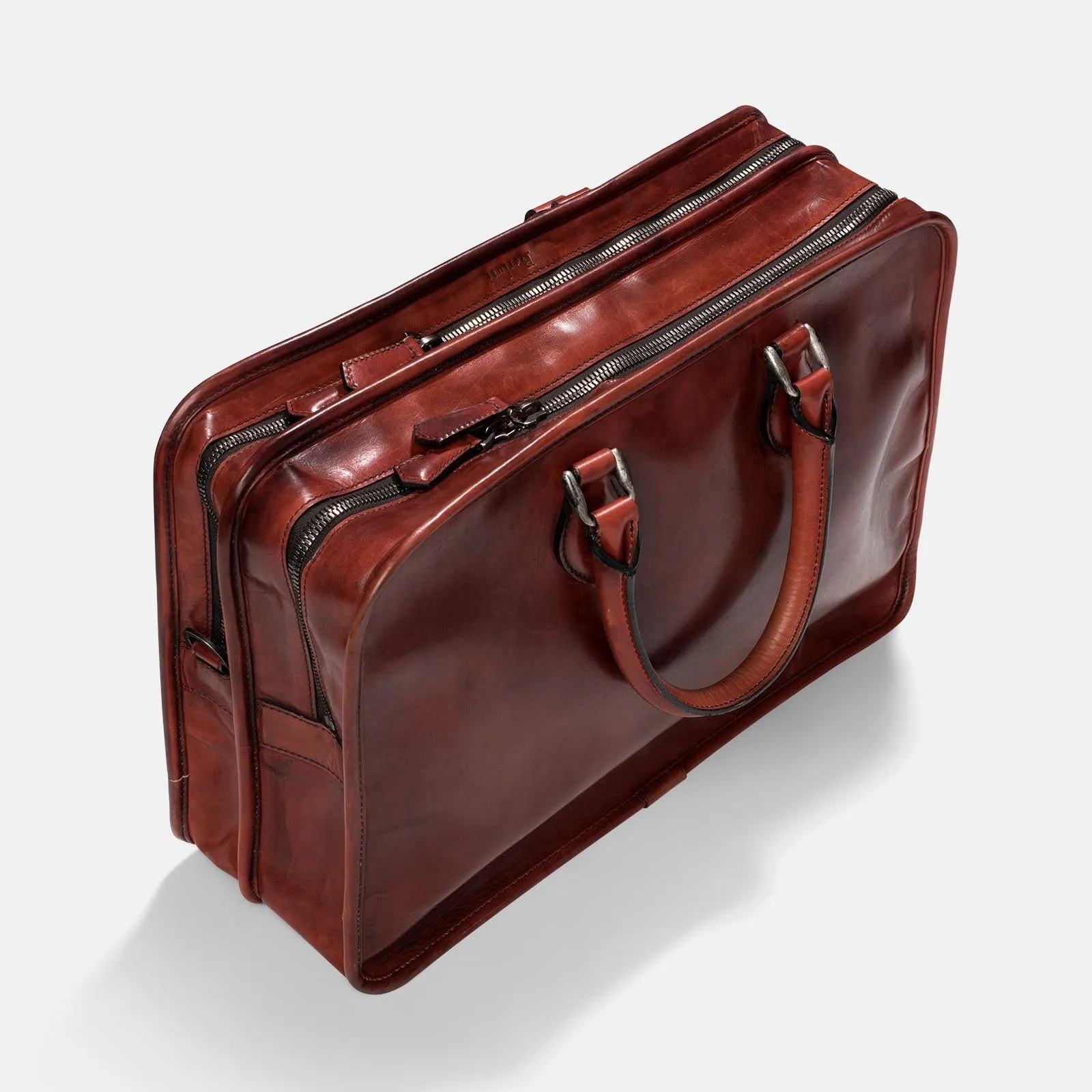 Berluti Deux Jour Large Briefcase Venezia Red