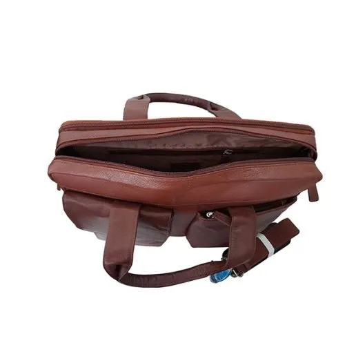 Bermuda  Napoli Genuine Leather Laptop Bag| Brown