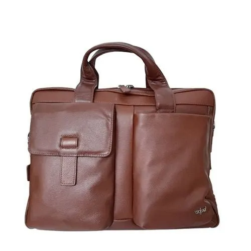 Bermuda  Napoli Genuine Leather Laptop Bag| Brown