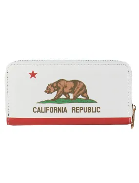 BIG BEAR PRINT VINYL CLUTCH WALLET