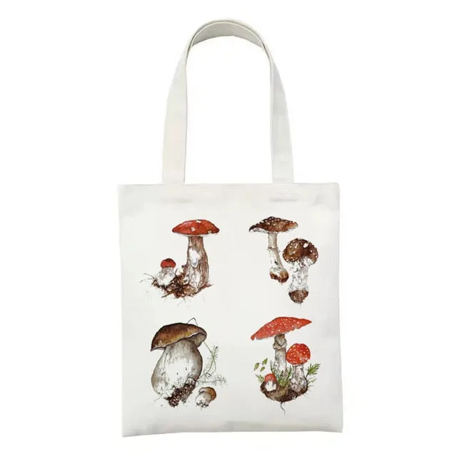 Botanical Nature Canvas Tote Bag