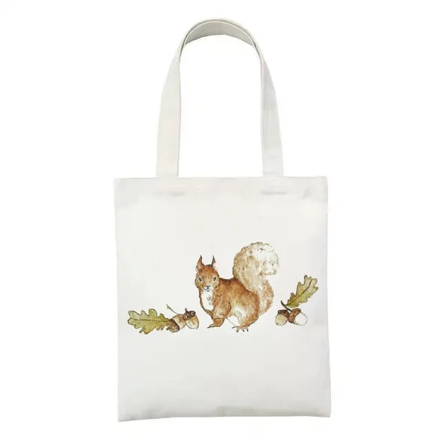 Botanical Nature Canvas Tote Bag