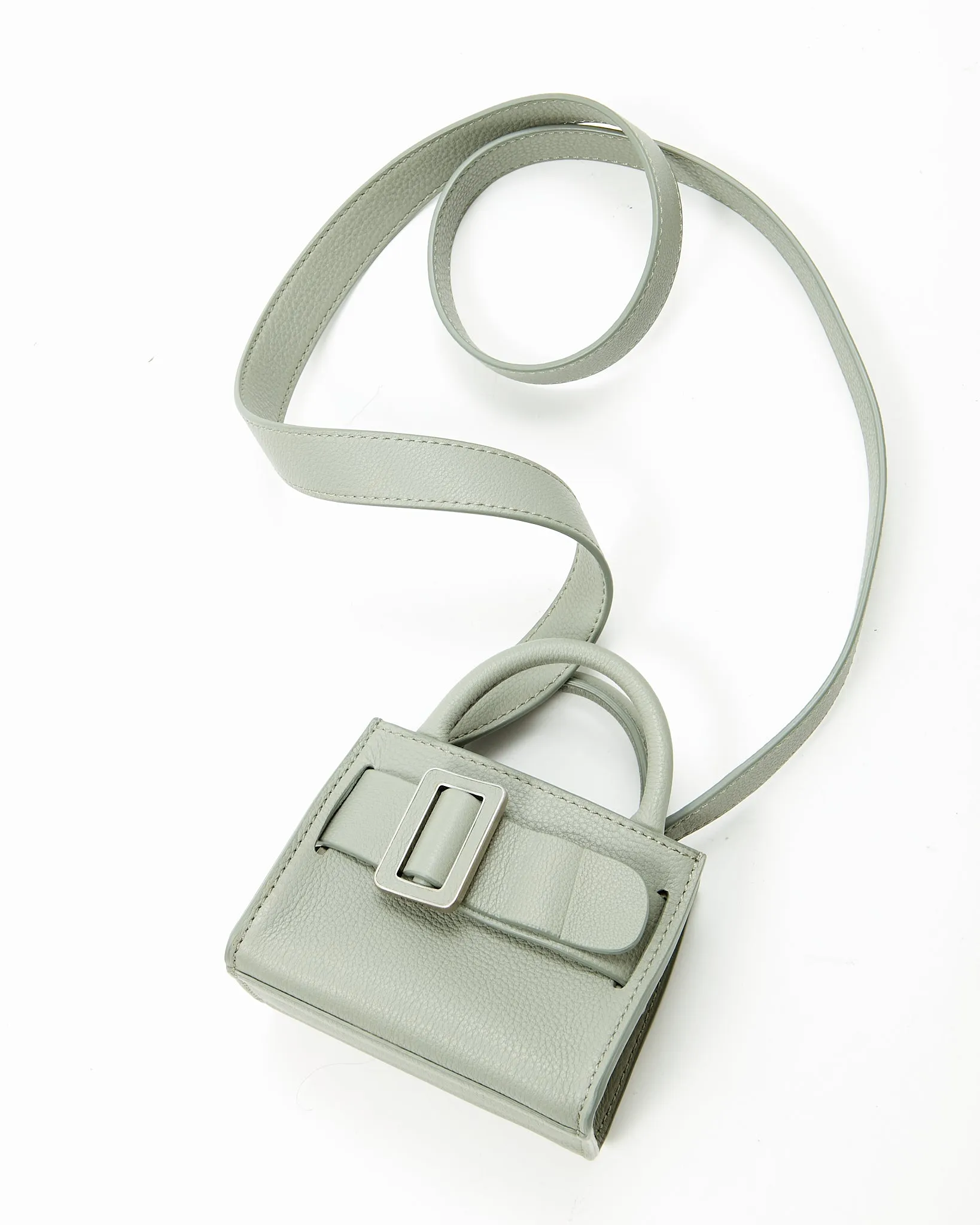 Boyy Sage Green Leather Buckle Mini Bag