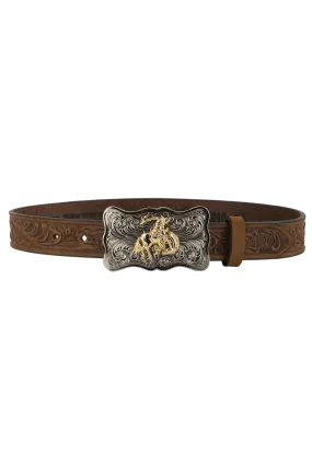 Brighton Kids Embossed Cowhide Belt