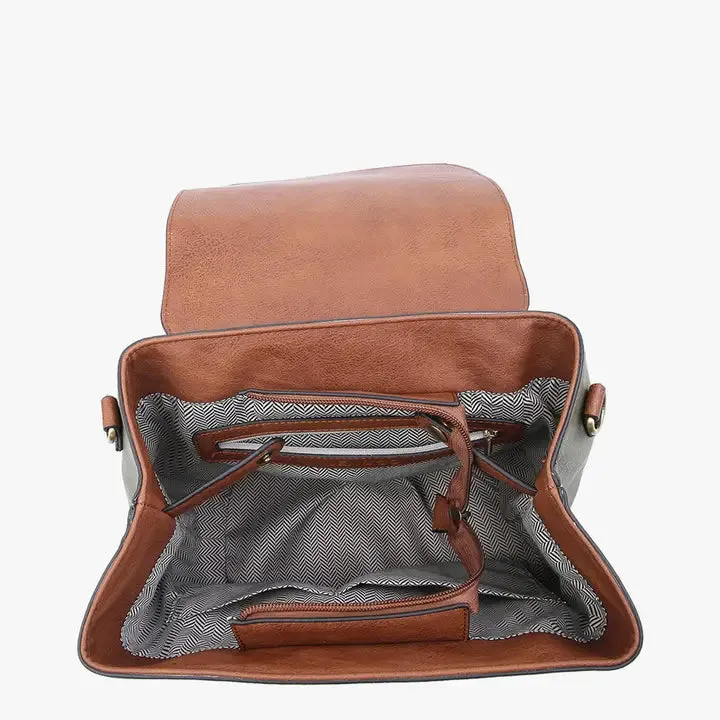 Brooks Corduroy Backpack- Brown