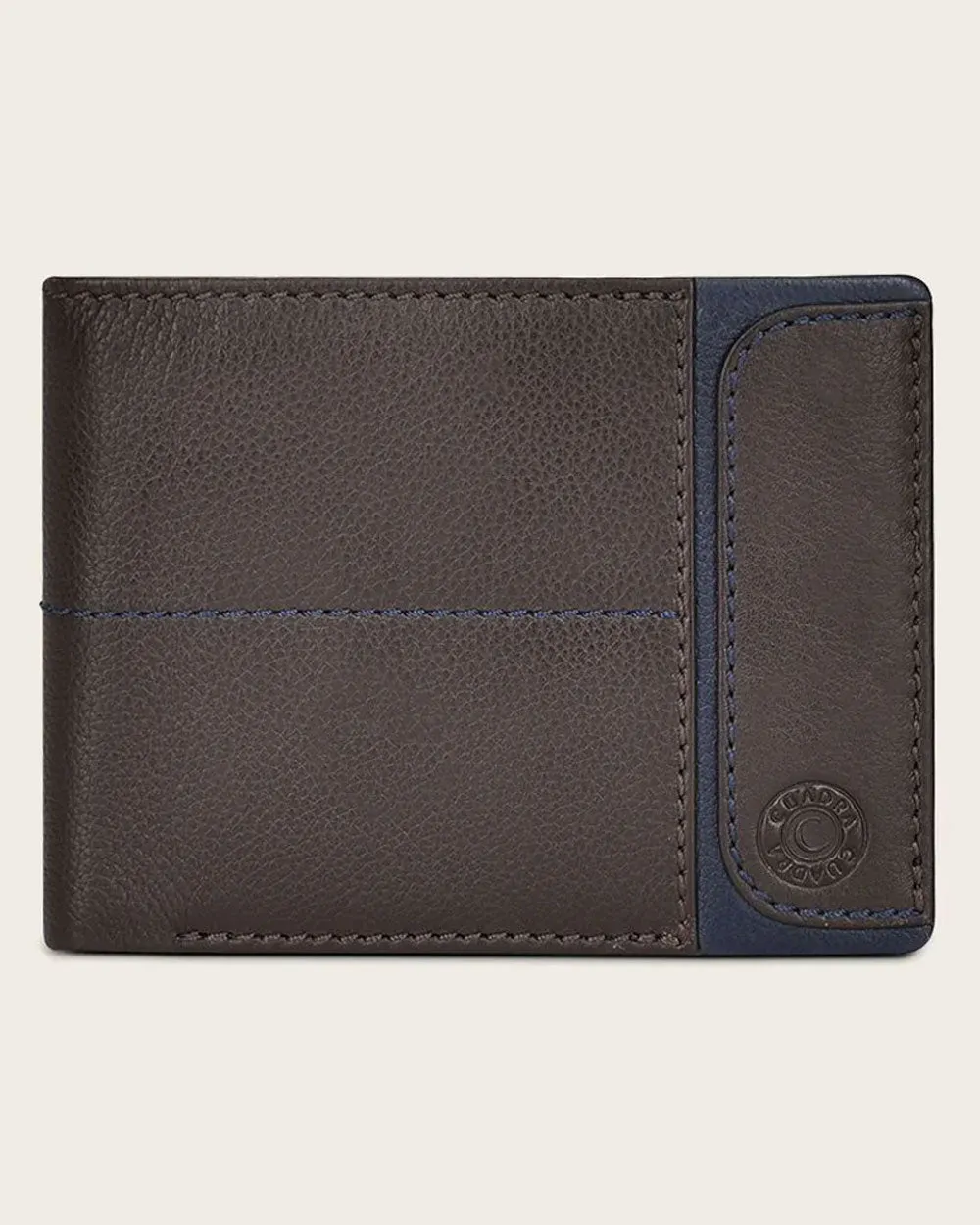 Brown bifold bovine wallet