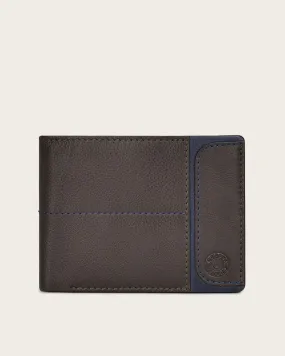 Brown bifold bovine wallet