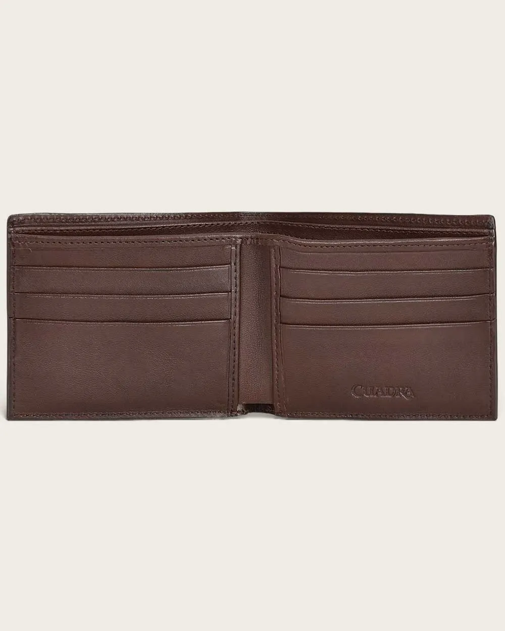 Brown ostrich leg wallet