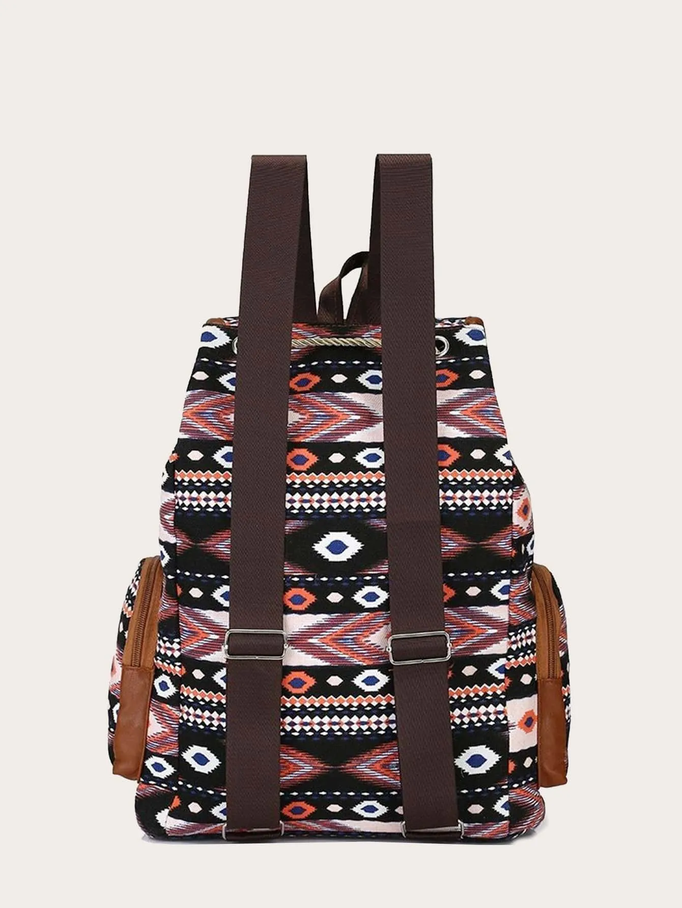 Buckle Decor Flap Backpack